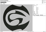 CS Logo Embroidery File 5 size