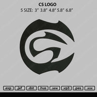 CS Logo Embroidery File 5 size