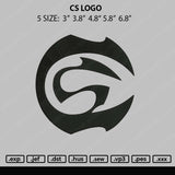 CS Logo Embroidery File 5 size