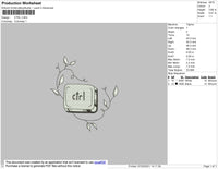 CTRL Embroidery File 4 size