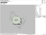 CTRL Embroidery File 4 size