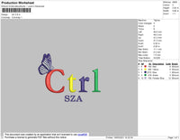 CTRL SZA Embroidery File 4 size