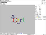 CTRL SZA Embroidery File 4 size
