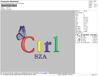 CTRL SZA Embroidery File 4 size