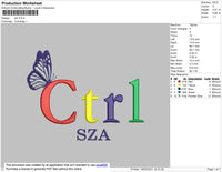 CTRL SZA Embroidery File 4 size