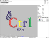 CTRL SZA Embroidery File 4 size