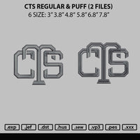 Cts Puff & Regular Embroidery File 6 sizes