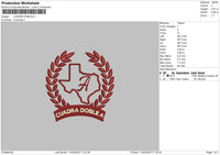 Cuadra D Embroidery File 6 sizes