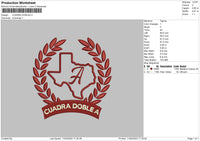 Cuadra D Embroidery File 6 sizes