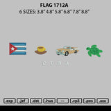Flag 1712a Embroidery File 6 sizes