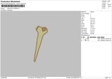 Cubone Pokemon Embroidery File 6 sizes