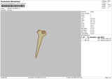 Cubone Pokemon Embroidery File 6 sizes