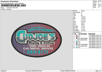 Cudjoestext Embroidery File 6 sizes