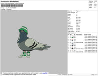 Cute Dove Embroidery File 4 size