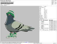 Cute Dove Embroidery File 4 size