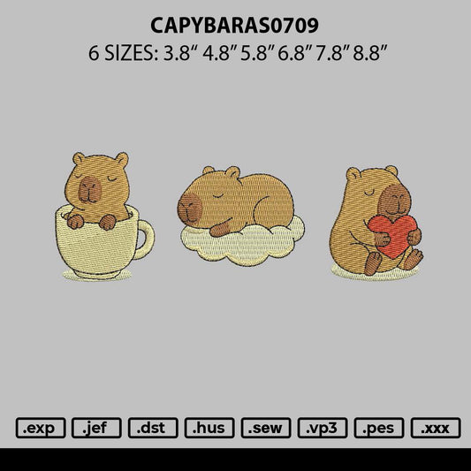 Capybaras0709 Embroidery File 6 sizes