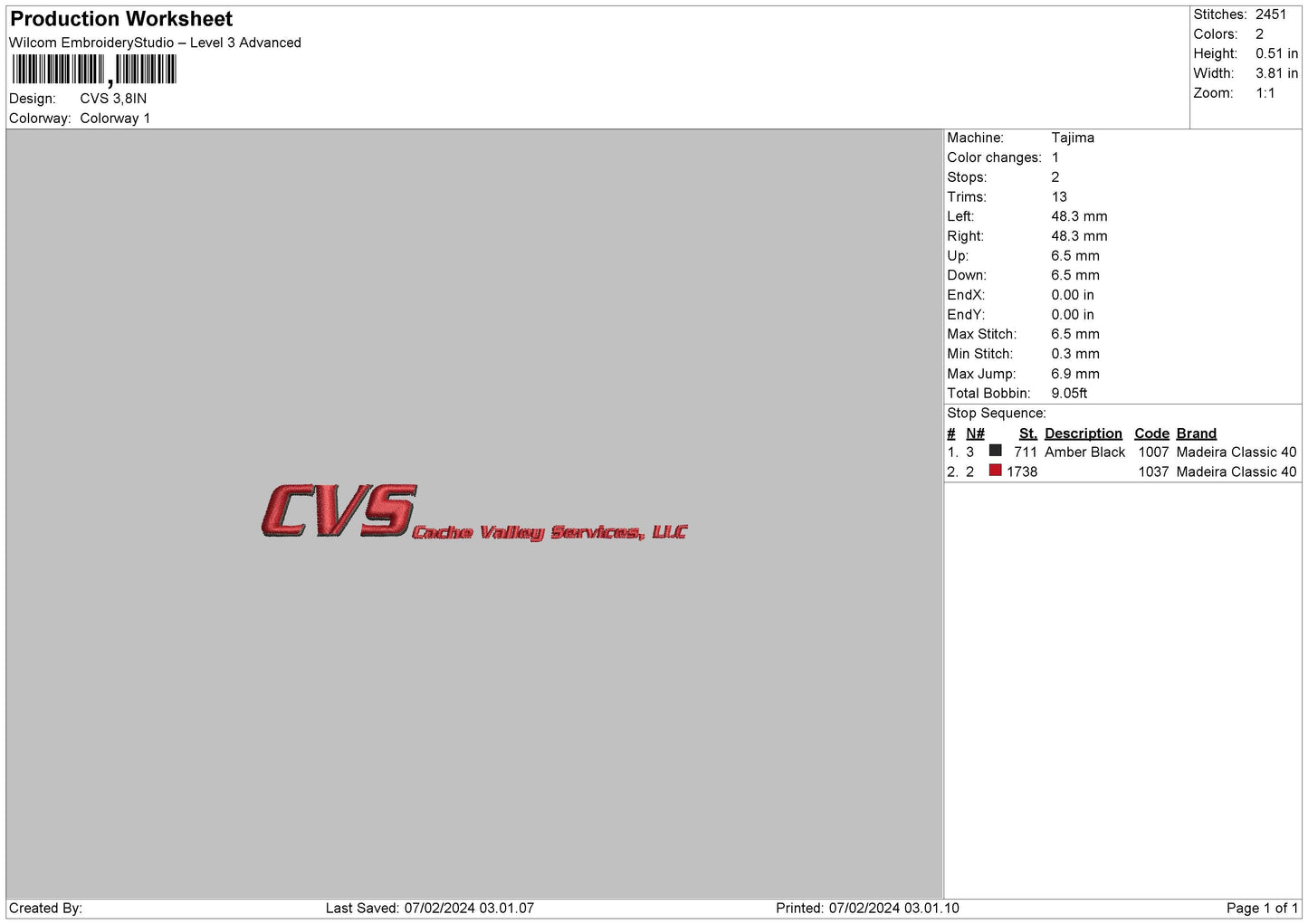 Cvstext Embroidery File 6 sizes