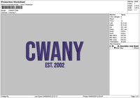 Cwanytext Embroiery File 6 sizes