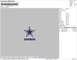 Cowboy Logo Embroidery File 4 size