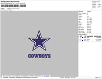 Cowboy Logo Embroidery File 4 size