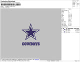Cowboy Logo Embroidery File 4 size