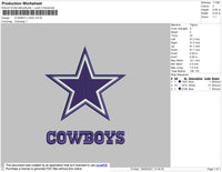 Cowboy Logo Embroidery File 4 size