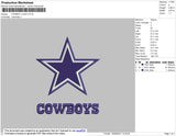 Cowboy Logo Embroidery File 4 size