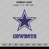 Cowboy Logo Embroidery File 4 size