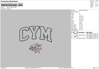 Cymtext4 Options Embroidery File 2 sizes