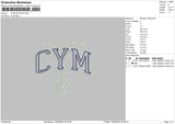 Cymtext4 Options Embroidery File 2 sizes