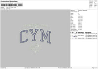 Cymtext4 Options Embroidery File 2 sizes