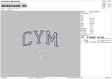 Cymtext4 Options Embroidery File 2 sizes