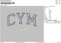 Cymtext4 Options Embroidery File 2 sizes