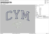 Cymtext4 Options Embroidery File 2 sizes