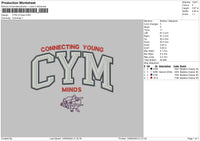 Cymtext V3 Embroidery File 6 sizes