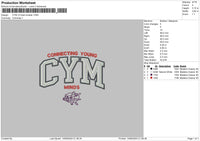 Cymtext V3 Embroidery File 6 sizes