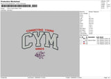 Cymtext V3 Embroidery File 6 sizes