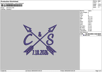 Cnstext Embroidery File 6 sizes