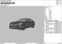 Black Car 2906 Embroidery File 6 sizes