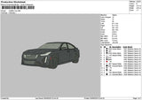 Black Car 2906 Embroidery File 6 sizes