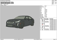 Black Car 2906 Embroidery File 6 sizes