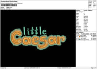 Caesartext Embroidery File 6 sizes