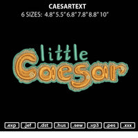 Caesartext Embroidery File 6 sizes