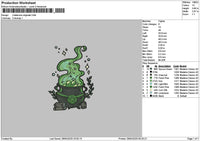 Calderone Embroidery File 6 sizes