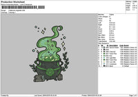 Calderone Embroidery File 6 sizes