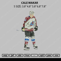 Cale Makar Embroidery File 5 sizes