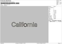 California C Embroidery File 6 sizes