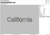 California C Embroidery File 6 sizes