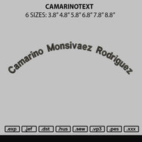 Camarinotext Embroidery File 6 sizes