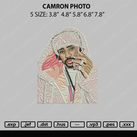 Camron Photo Embroidery File 5 sizes